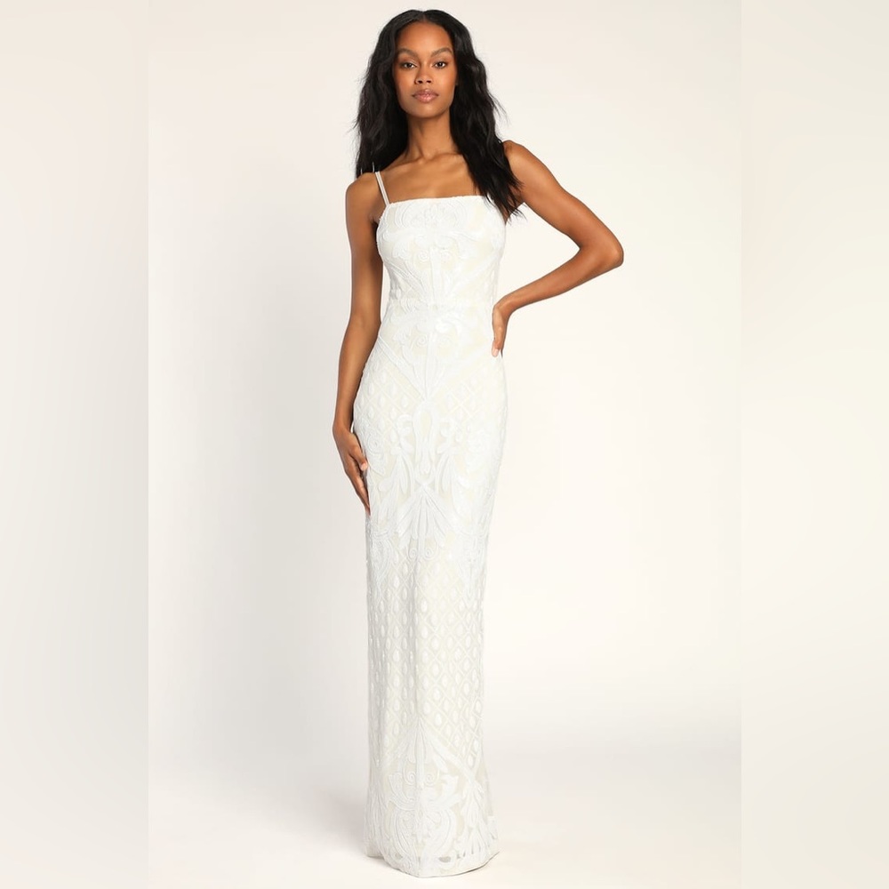 Lulu’s Sequin Bridal Dress